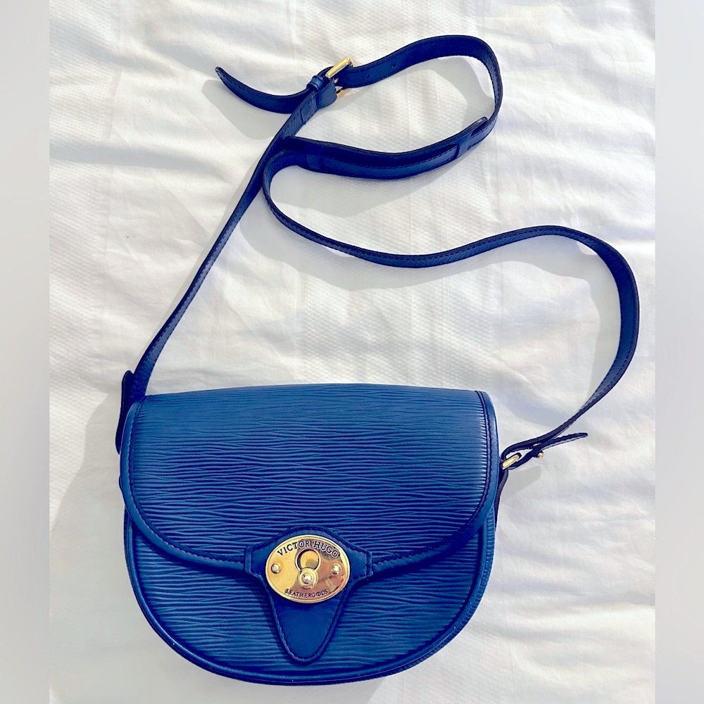 Blue Epi Leather Vintage crossbody purse - Picture 2 of 11